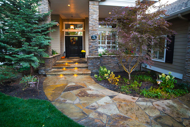 Awbrey Glenn Flagstone Walkway After