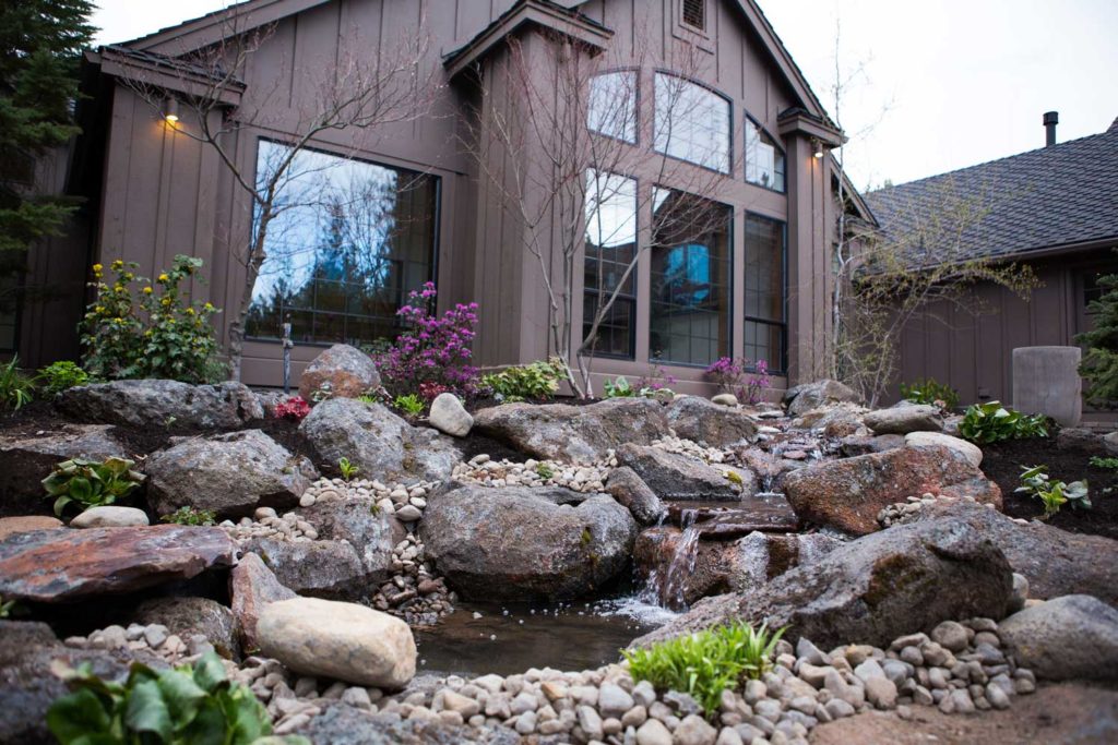 Century Drive stream pondless water feature enhancement — Bend, OR