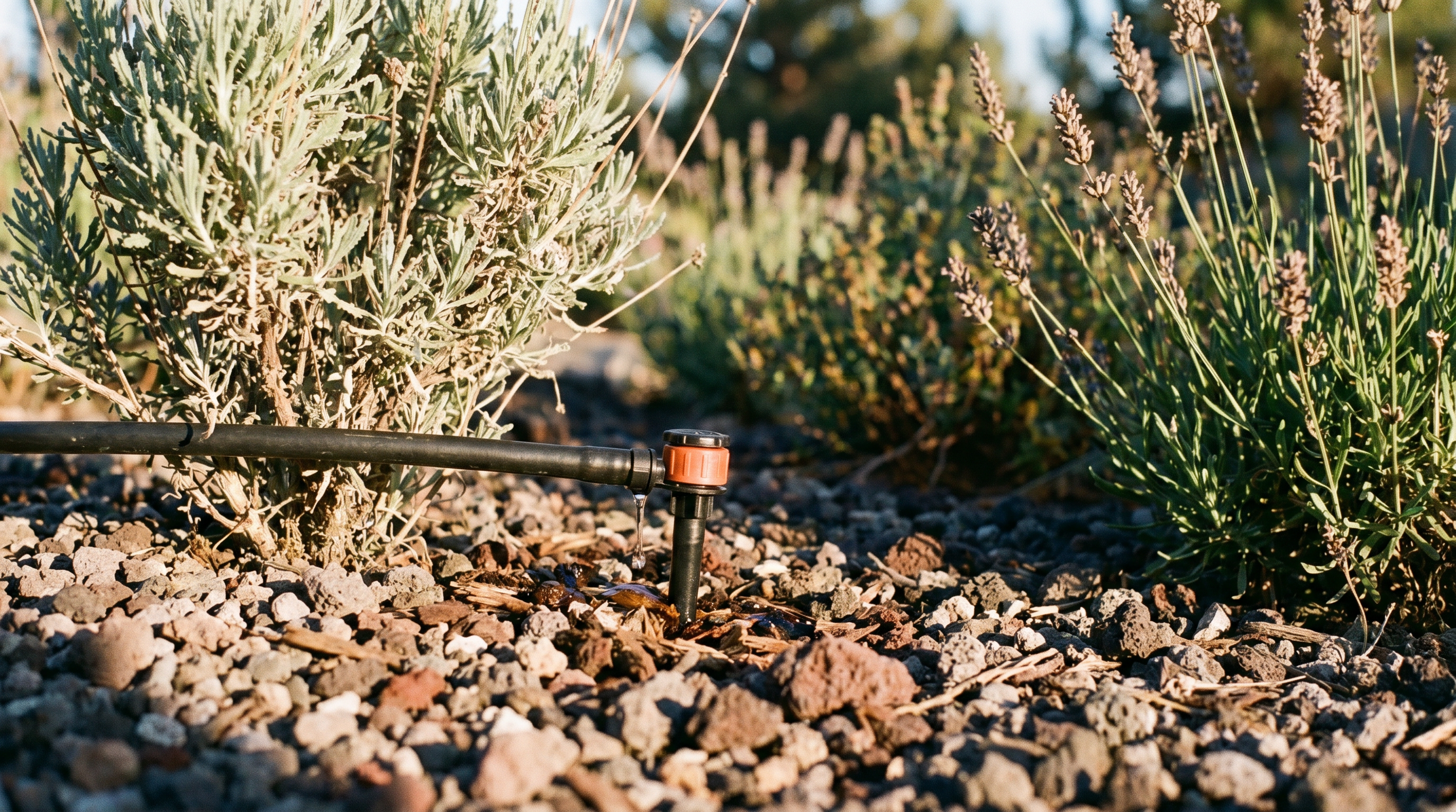 Drainage solution with river rock and catch basin in Bend Oregon